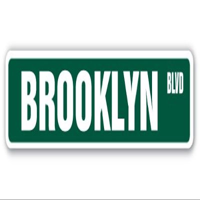 Brooklyn, NY Aluminum Street Sign NYC New York City Big | Indoor/Outdoor | 30" Wide