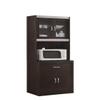 Hodedah HIKF96 Choco-Grey Kitchen Cabinet, Assembled Dimensions: 70.86 in. H x 23.85 in. W x 15.75 in. D, Gray view 1