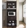 Hodedah HIKF96 Choco-Grey Kitchen Cabinet, Assembled Dimensions: 70.86 in. H x 23.85 in. W x 15.75 in. D, Gray view 4