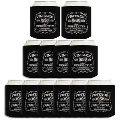 70th Birthday Party Supplies Vintage 1956 Aged Perfectly 12-Pack Can Drink Thermocoolers