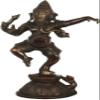 Dancing Ganesha - Brass Statue - Color Indian Cocoa Color view 1