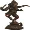 Dancing Ganesha - Brass Statue - Color Indian Cocoa Color view 2