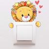 Adhesive Stickers Plug and Switch | Lion Plush Sticker Wall Decoration for Children Room | 10 x 10 cm view 1