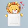 Adhesive Stickers Plug and Switch | Lion Plush Sticker Wall Decoration for Children Room | 10 x 10 cm view 2