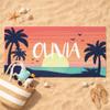 GiftsForYouNow Sunset Palm Tree Towel, 30x60 - Personalized Kids Towel for Pool Parties view 2