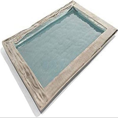 Decorative Aluminum Rectangle Tray (DH6000) | Metal Serving Tray | Accent Tray for Coffee Table |Tray | Home Decor Tray for Christmas, Easter, Halloween,New Year.