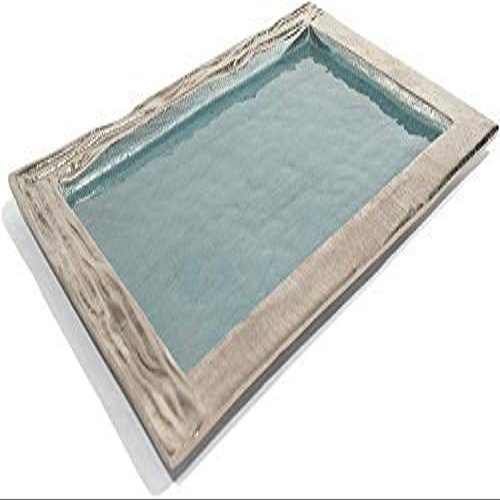 Decorative Aluminum Rectangle Tray (DH6000) | Metal Serving Tray | Accent Tray for Coffee Table |Tray | Home Decor Tray for Christmas, Easter, Halloween,New Year.