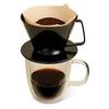 Fino Pour-Over Coffee Brewing Filter Cone, Number 1-Size, Black, Brews 1 to 2-Servings, Set of 2 view 2