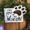 Cat Wreath, Paw Wreath Cat, Cat Paw Wreath, Cat Decor, Cat Lovers Gift, You Had Me At Meow, Cat Ribbon view 2