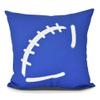 16"x16" Red Football Print Throw Pillow Sports Rugby Football Sofa Cushion Geometric Design Decorative Pillow for Boys Kids Bedroom Livingroom Athletic Games Fan Gift Modern Style, Soft Polyester view 2