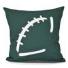 16"x16" Red Football Print Throw Pillow Sports Rugby Football Sofa Cushion Geometric Design Decorative Pillow for Boys Kids Bedroom Livingroom Athletic Games Fan Gift Modern Style, Soft Polyester view 3