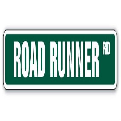 Road Runner Aluminum Street Sign Collector hemi Muscle car Cartoon | Indoor/Outdoor | 30" Wide