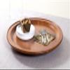 18" Lazy Susan with Flared Lip Cherry Finish view 4