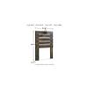 Signature Design by Ashley Drystan Rustic Panel Headboard ONLY with USB Charging Stations, Twin, Brown view 2