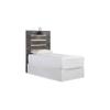 Signature Design by Ashley Drystan Rustic Panel Headboard ONLY with USB Charging Stations, Twin, Brown view 4