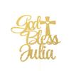 Atelier Elegance Any Name, God Bless Cake Topper, First Communion, Baptism view 1