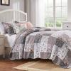 Barefoot Bungalow - GL-1812AMSQ Giulia Quilt Set, Full/Queen, Gray view 1