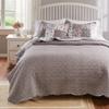 Barefoot Bungalow - GL-1812AMSQ Giulia Quilt Set, Full/Queen, Gray view 3