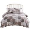 Barefoot Bungalow - GL-1812AMSQ Giulia Quilt Set, Full/Queen, Gray view 4