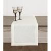 Solino Home Linen Ivory Table Runner 144 Inches Long - 100% Pure Linen Extra Long Table Runner 14 x 144 Inch for Spring, Easter - Classic Hemstitch view 1