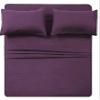 4 Piece Bed Sheet Set-1 Flat Sheet,1 Fitted Sheet and 2 Pillow Cases,100% Super Soft 400 TC Egyptian Cotton Upto 16" Deep Pockets(Full,Purple) view 1