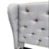 Best Master Furniture Yvette Upholstered Tufted with Wingback Platform Bed Queen, Grey view 3