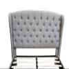 Best Master Furniture Yvette Upholstered Tufted with Wingback Platform Bed Queen, Grey view 4
