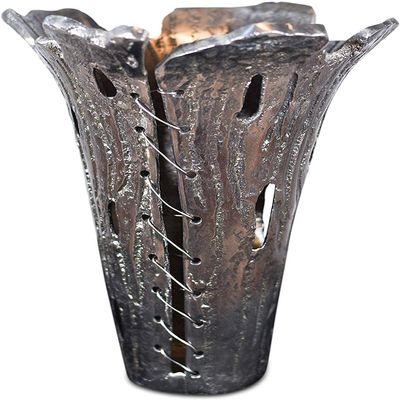 Decorative Aluminum Broken Flower Vase (DH3017) | Tall Metal Flower Container | Aluminum Flower Centerpiece for Home Decor,Wedding, Party, Decor Accent Flower Vase.