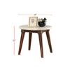 acme AC-82892 End Table, 24" Dia x 22" H, White Marble & Walnut view 3