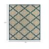 Oriental Weavers Latitude Indoor/Outdoor Rug - 804I3-3'3" x 5' - in Grey/Teal - Moroccan Style, Water, Stain and Fade Resistant, Hose Clean, Patio, Outdoor Living Area Rug view 2