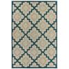Oriental Weavers Latitude Indoor/Outdoor Rug - 804I3-3'3" x 5' - in Grey/Teal - Moroccan Style, Water, Stain and Fade Resistant, Hose Clean, Patio, Outdoor Living Area Rug view 3