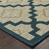 Oriental Weavers Latitude Indoor/Outdoor Rug - 804I3-3'3" x 5' - in Grey/Teal - Moroccan Style, Water, Stain and Fade Resistant, Hose Clean, Patio, Outdoor Living Area Rug view 4