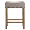 Acme Martha II Counter Height Stool in Tan Linen and Weathered Oak (Set of 2) view 4