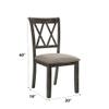 Acme Claudia II Side Chair (Set of 2) in Weathered Gray view 2