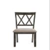 Acme Claudia II Side Chair (Set of 2) in Weathered Gray view 3