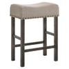 Acme Martha II Counter Height Stool in Tan Linen and Weathered Gray (Set of 2) view 1