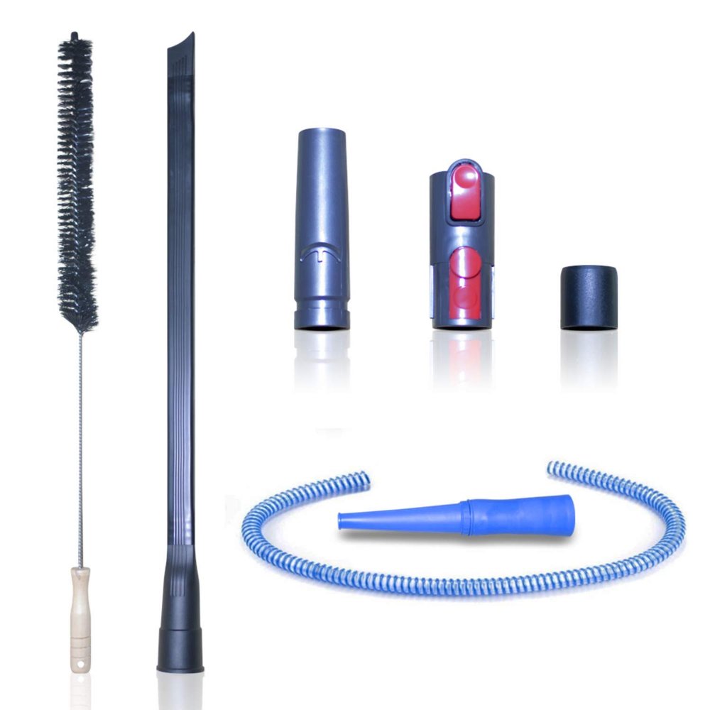 Dryer Vent Cleaner Kit & Refrigerator Condenser Coil Brush-Dryer Lint Brush Vent Trap Cleaner-Vacuum Attachment for Small Crevice-Dryer Cleaner Brush