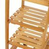 Thaweesuk Shop Stainless Steel Baskets Kitchen Cart Island Rolling Home Dining Wooden Trolley Storage Modern Cabinet 26.5"x14.75"x29.5" (LxWxH) of Set view 4