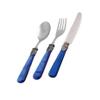 EME Napoleon Stainless Cutlery Dessert Set Silverware Flatware Set 3pcs Fork Spoon Knife (Blue, 12) view 2