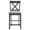 Acme Martha II Counter Height Chair in Tan Linen and Weathered Gray (Set of 2) view 4