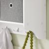 SoBuy Wall Shelf with Hooks, Coat Rack Wall Mounted with Shelf, Entryway Wall Cubby Storage Cabinet Unit with 3 Baskets 5 Hooks, Wihte, FRG282-W view 4