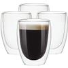 [4-Pack,12Oz] Glass Cups, Double Walled Thermo Espresso Glasses, Insulated Coffee Mugs, Drinking Glasses view 1