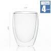 [4-Pack,12Oz] Glass Cups, Double Walled Thermo Espresso Glasses, Insulated Coffee Mugs, Drinking Glasses view 2