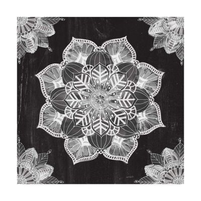 Trademark Fine Art Mandala Morning V BW by Anne Tavoletti, 24x24
