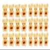 Factory Direct Craft Package of 24 Sitting Flocked Yellow Miniature Teddy Bears - Tiny Bear Shaped Figurines (Size: 1 inch) view 1