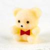 Factory Direct Craft Package of 24 Sitting Flocked Yellow Miniature Teddy Bears - Tiny Bear Shaped Figurines (Size: 1 inch) view 4