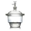 KimLab 240mm / 9.5" Lab Glass Vacuum Desiccator with Porcelain Plate, Ground Glass Stopcock view 1