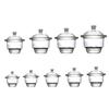 KimLab 240mm / 9.5" Lab Glass Vacuum Desiccator with Porcelain Plate, Ground Glass Stopcock view 3