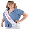 Beistle My Voice. My Vote. Satin Sash, 2 Piece, 33" x 4", White/Pink view 2