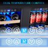 24 Inch Wine and Beverage Fridge, Wine Refrigerator Dual Zone Hold 20 Bottles and 78 Cans,Built-In or Freestanding Digital Touch Control view 4